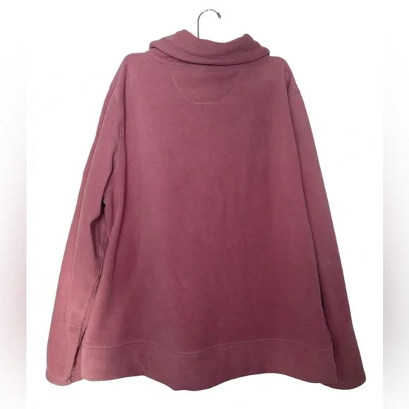 Women's Pink Active Tech Fleece Mock-neck Jacket - Picture 3 of 4